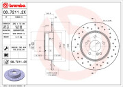 08.7211.2X Brzdový kotouč BEARING DISC LINE BREMBO