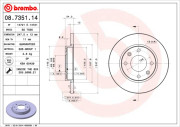 08.7351.14 Brzdový kotouč PRIME LINE BREMBO