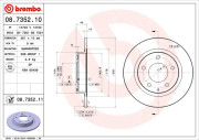 08.7352.10 Brzdový kotouč PRIME LINE BREMBO