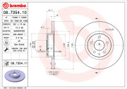 08.7354.10 Brzdový kotouč PRIME LINE BREMBO