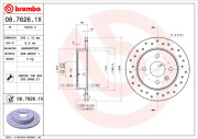 08.7626.1X Brzdový kotouč BEARING DISC LINE BREMBO