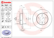 08.7627.10 Brzdový kotouč PRIME LINE BREMBO