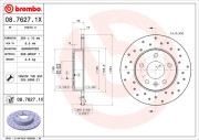 08.7627.1X Brzdový kotouč BEARING DISC LINE BREMBO