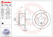 08.7724.20 Brzdový kotouč PRIME LINE BREMBO