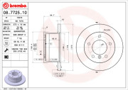 08.7725.10 Brzdový kotouč PRIME LINE BREMBO