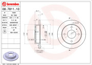 08.7811.10 BREMBO brzdový kotúč 08.7811.10 BREMBO