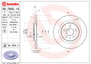 08.7955.10 Brzdový kotouč PRIME LINE BREMBO