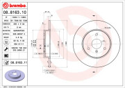 08.8163.10 Brzdový kotouč PRIME LINE BREMBO