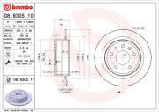 08.8305.10 Brzdový kotouč PRIME LINE BREMBO