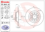 08.8843.20 Brzdový kotouč PRIME LINE BREMBO