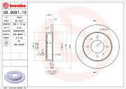 08.9081.10 Brzdový kotouč BREMBO