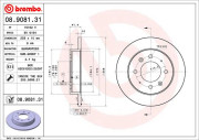 08.9081.31 Brzdový kotouč COATED DISC LINE BREMBO