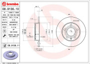 08.9136.10 Brzdový kotouč PRIME LINE BREMBO