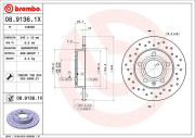 08.9136.1X Brzdový kotouč BEARING DISC LINE BREMBO