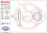 08.9148.10 Brzdový kotouč PRIME LINE BREMBO