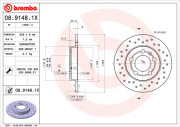 08.9148.1X Brzdový kotouč BEARING DISC LINE BREMBO