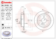 08.9163.10 Brzdový kotouč PRIME LINE BREMBO