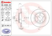 08.9460.30 Brzdový kotouč PRIME LINE BREMBO