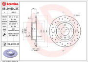 08.9460.3X Brzdový kotouč BEARING DISC LINE BREMBO