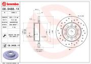 08.9488.1X Brzdový kotouč BEARING DISC LINE BREMBO