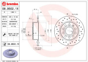 08.9502.1X Brzdový kotouč BEARING DISC LINE BREMBO