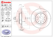 08.9511.10 Brzdový kotouč PRIME LINE BREMBO