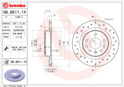 08.9511.1X Brzdový kotouč BEARING DISC LINE BREMBO