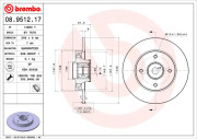 08.9512.17 Brzdový kotouč TWO-PIECE FLOATING DISCS LINE BREMBO