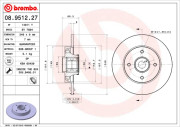 08.9512.27 Brzdový kotouč TWO-PIECE FLOATING DISCS LINE BREMBO