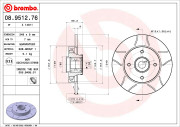 08.9512.76 Brzdový kotouč BREMBO MAX LINE BREMBO