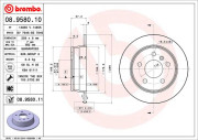 08.9580.10 Brzdový kotouč PRIME LINE BREMBO