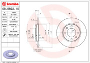 08.9602.10 Brzdový kotouč PRIME LINE BREMBO