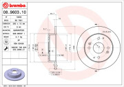 08.9603.10 Brzdový kotouč PRIME LINE BREMBO