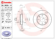 08.9606.11 Brzdový kotouč COATED DISC LINE BREMBO