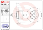 08.9621.14 Brzdový kotouč PRIME LINE BREMBO