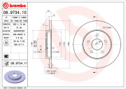 08.9734.10 Brzdový kotouč PRIME LINE BREMBO