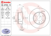 08.9759.10 Brzdový kotouč PRIME LINE BREMBO