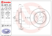 08.9975.20 Brzdový kotouč PRIME LINE BREMBO