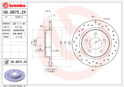 08.9975.2X Brzdový kotouč BEARING DISC LINE BREMBO