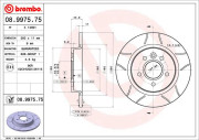 08.9975.75 Brzdový kotouč BREMBO MAX LINE BREMBO