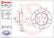 08.9975.76 Brzdový kotouč BREMBO MAX LINE BREMBO