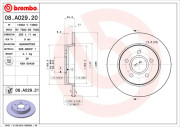 08.A029.20 Brzdový kotouč PRIME LINE BREMBO