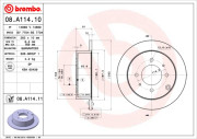 08.A114.10 Brzdový kotouč PRIME LINE BREMBO