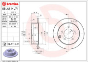 08.A114.71 Brzdový kotouč COATED DISC LINE BREMBO