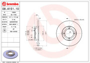 08.A151.10 Brzdový kotouč PRIME LINE BREMBO