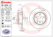 08.A205.10 Brzdový kotouč PRIME LINE BREMBO