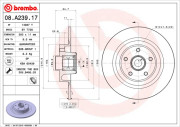 08.A239.17 Brzdový kotouč TWO-PIECE FLOATING DISCS LINE BREMBO