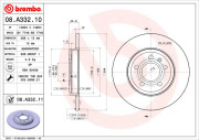 08.A332.10 Brzdový kotouč PRIME LINE BREMBO