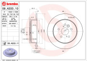 08.A333.10 Brzdový kotouč PRIME LINE BREMBO