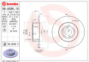 08.A336.10 Brzdový kotouč PRIME LINE BREMBO